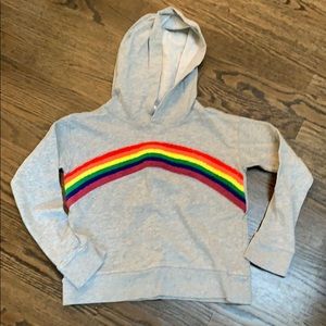 Crewcuts girls rainbow hoodie
